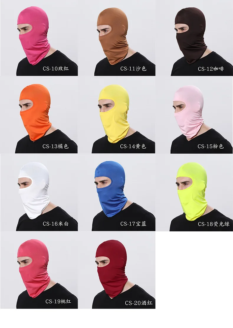 Cycling Balaclava Sports Men MilitaryIce Silk Anti UV Motorcycle Bandana Summer Bicycle Face Mask Women Sun-proof Lycra Scarf mens snood scarf