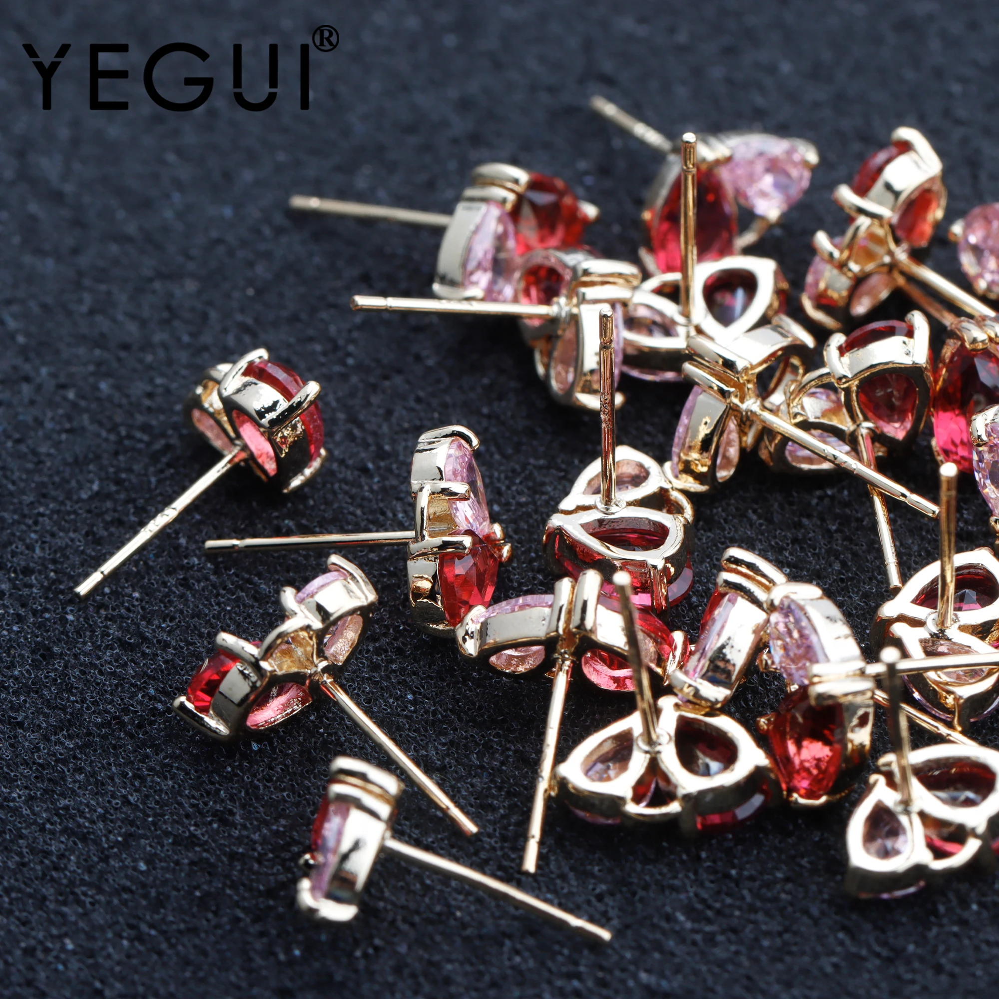 

YEGUI M856,jewelry accessories,18k gold plated,0.3 microns,chram,zircon,copper metal,diy earrings,jewelry making,5pairs/lot