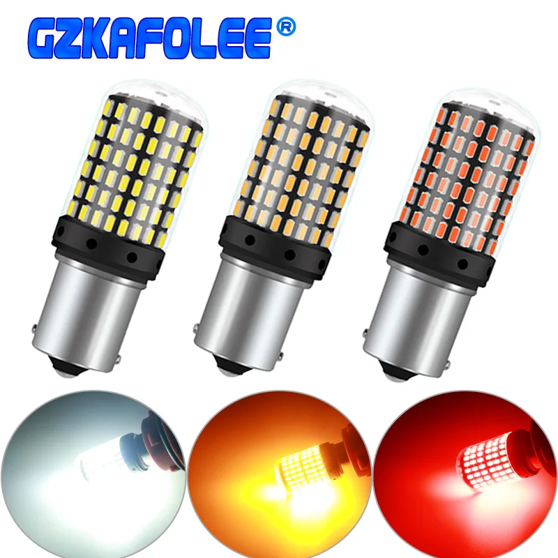 Светодиодная лампа высокой мощности 20 Вт 1x1156 BA15S P21W 144smd CanBus BAU15S PY21W для указателей