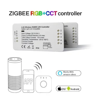 

LED Controller RGB+CCT RGBW WWCW LED Strip Controller DC12/24V Linear Light Dimmer APP LED Controller