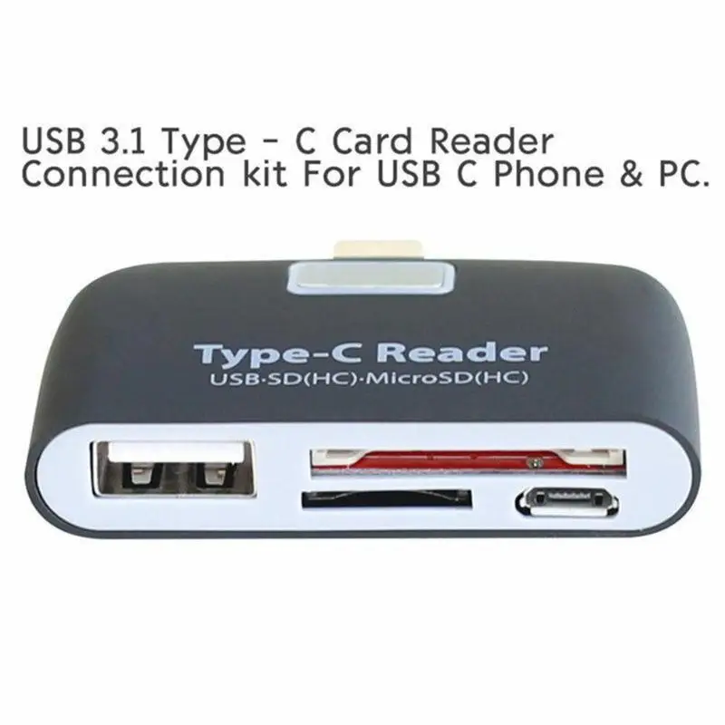 Прочный кард-ридер умелое Производство usb type-C концентратор мобильный телефон планшет USB 2,0 PD TF карта памяти OTG ридер адаптер
