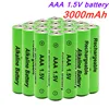 100% AAA Battery 3000mAh 1.5V Alkaline AAA rechargeable battery for Remote Control Toy light Batery free shipping