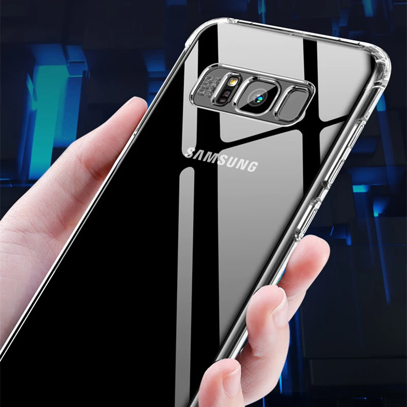 Прозрачный мягкий силиконовый чехол для телефона Samsung Galaxy S8 S9 S10 20 Plus Lite Note 8 9 10