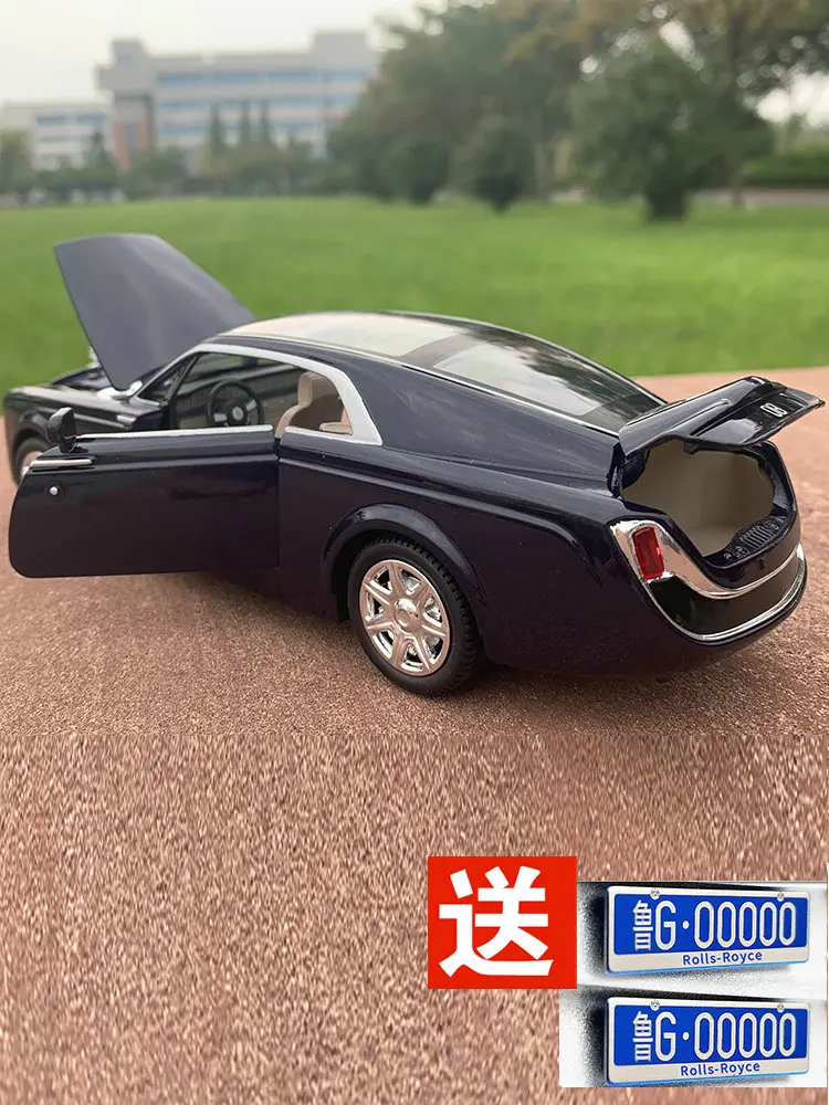 1:24 Rolls Royce Phantom металлические игрушечные колеса, имитационный звуковой светильник, вытяжной задний светильник, коллекция детских подарков, литая под давлением модель автомобиля