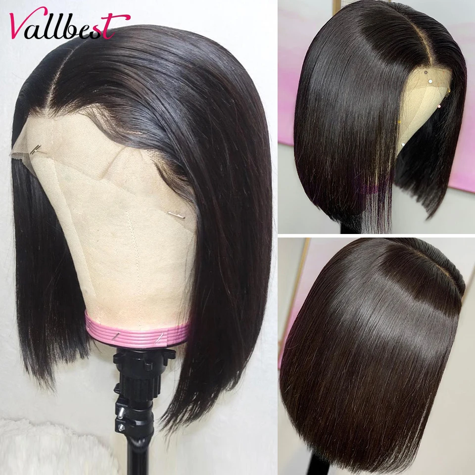 Vallbest 150% боб парик Remy кружевной передний короткие кружевные передние