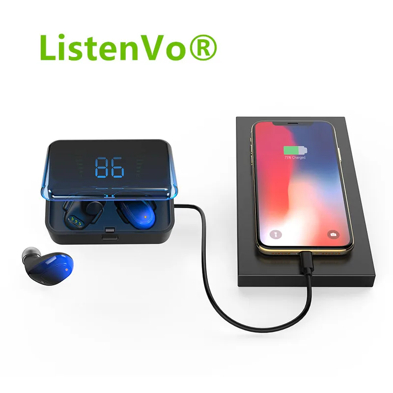 

ListenVo ES01 tws mini Bluetooth Earbuds 6 Hours playing headsets bluetooth 5.0 Touch Wireless headsets headphone true Stereo earphone earpiece for Android iphone 11/x/xs plus Xiaomi AirDots