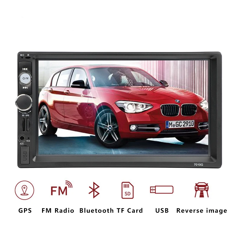 Автомагнитолы 2 DIN " Full HD Сенсорный экран Mirrorlink цифровой стерео Bluetooth аудио Музыка обоих концах для подключения внешних устройств к автомобильной магнитолы MP5 мультимедийный плеер