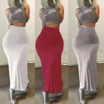 

Womens Long Gypsy Maxi Skirts Ladies Stretch Full Length Skirt