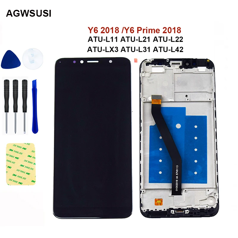 ЖК-дисплей для Huawei Y6 2018 сенсорный экран ATU L11 L21 L22 LX1 LX3 L31 L42 Prime дигитайзер в сборе |
