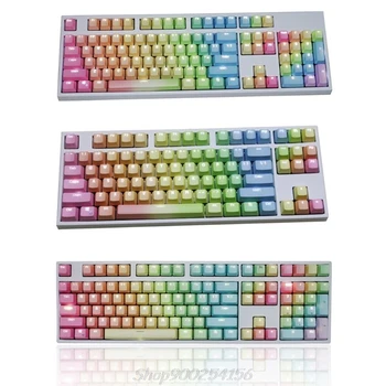 

1 Set Replaceable PBT Keycaps 87 104 108 PBT Translucent Key Cap Lettering Keys Double Shot Au07 20 Dropship