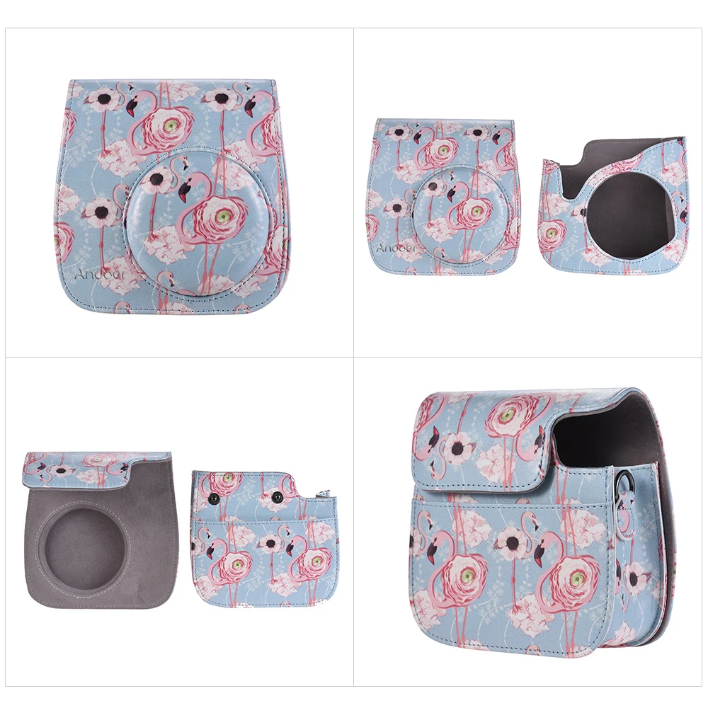 Andoer 14 в 1 комплект аксессуаров для Fujifilm Instax Mini 9/8/8+/8s w/чехол для камеры/ремешок/Наклейка/селфи объектив/5* Цветной фильтр и т. Д