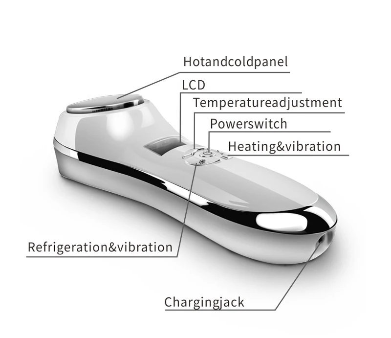  Ice Hot Hammer Ultrasonic Vibration Hot Cold Cycle Import Absorb LED RF Lifting Hifu Machine Shrink - 4000444003328