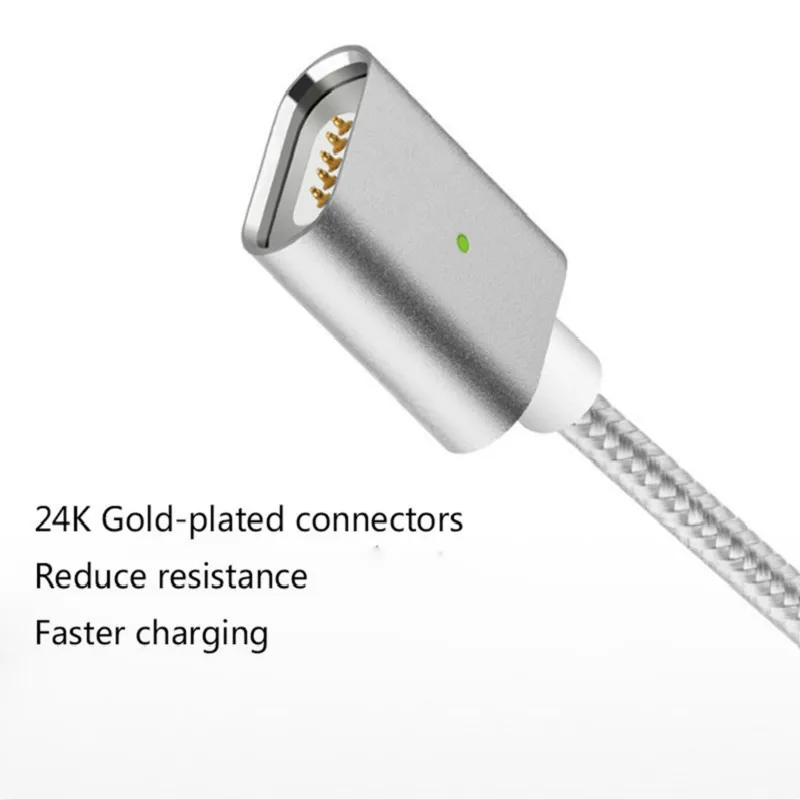 Магнитный кабель для iPhone, Магнитный зарядный Micro USB кабель, usb type C, USB C кабель для samsung huawei 3A, быстрое зарядное устройство
