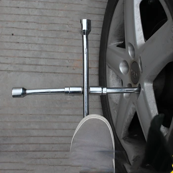 

Folding Wrench Car Cross Socket Wrench Repair Wheel Lug Nut Socket Spanner Remover Mounting Spanner 17/19/21/23mm 4 Way