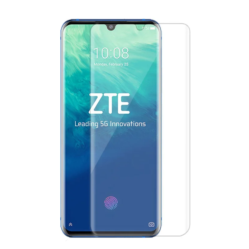 Премиум 5D УФ жидкое полное клеевое Покрытие Закаленное стекло для ZTE Axon 10 Pro 10S
