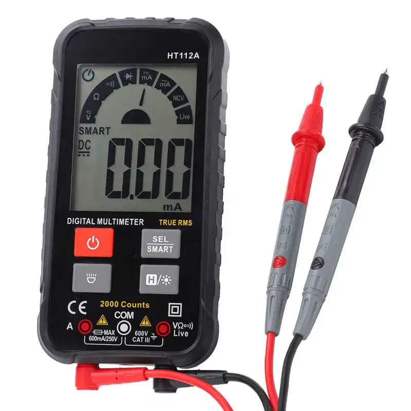 

HT112A Smart Digital Multimeter High Accuracy Portable Automatic Current Voltage Meter voltmeter Electrical Measurement Tool