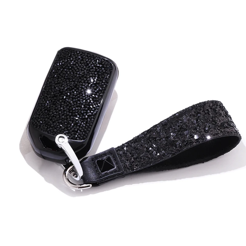 3D Bling корпус умного ключа Fob Крышка для Honda jade CR-V Accord Crider Vezel Civic - Название цвета: Black