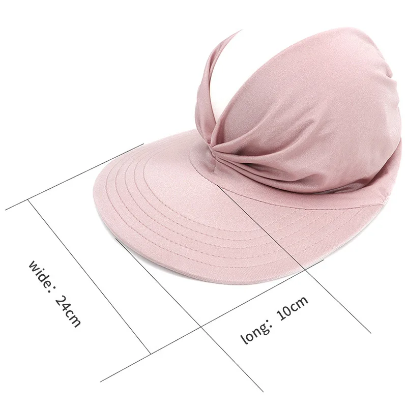 Visor For Women, Anti-uv Elastic Openwork Cap, With