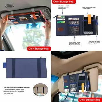 

Storage Case Pen Bill Space Saving Visor Organizer Note Interior Car Grid Mobile Decoration Document Phone Zipper Auto J6T5