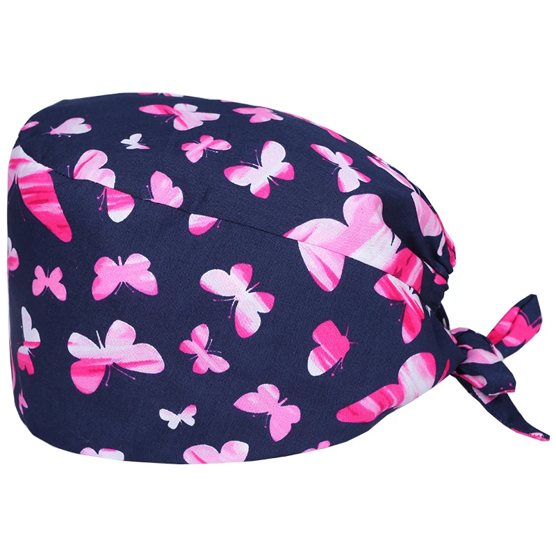 Scrub Cap 2 Панда принт унисекс Хирургические Скраб шапки ветеринарные головные уборы для медсестер хлопок Tieback эластичный раздел стоматологическая клиника Рабочая шляпа - Цвет: Scrub Cap 2