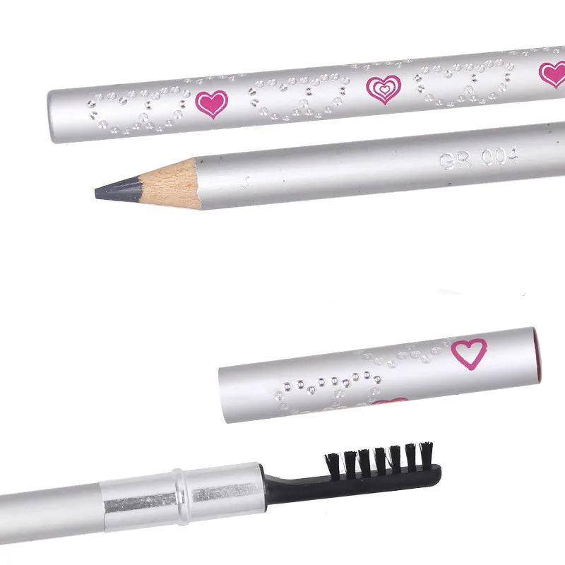 

Wood Eyebrow Pencil Waterproof Not Blooming Photo Studio Tattoo Special Eyebrow Pencil Double Head with Eyebrow Brush Makeup