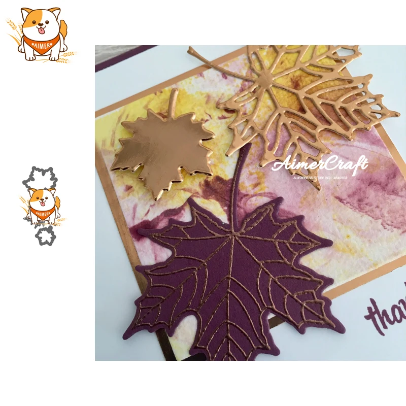 3 шт. металлические Вырубные штампы в виде кленовых листьев искусство сделай сам