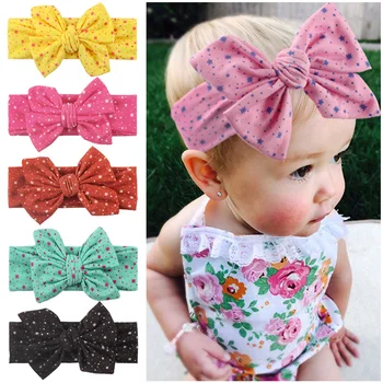 

6 Color New Baby Hair Accessories Bow Star Hairband With Hairband Children Handmade DIY Hair Accessories Newborn Toddler