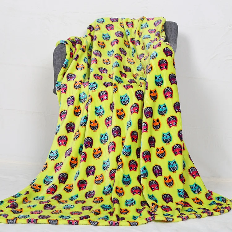 

Currently Available Coral Velvet Flannel Blanket Lively Printed Office Small Blanket Nap Casual Blanket