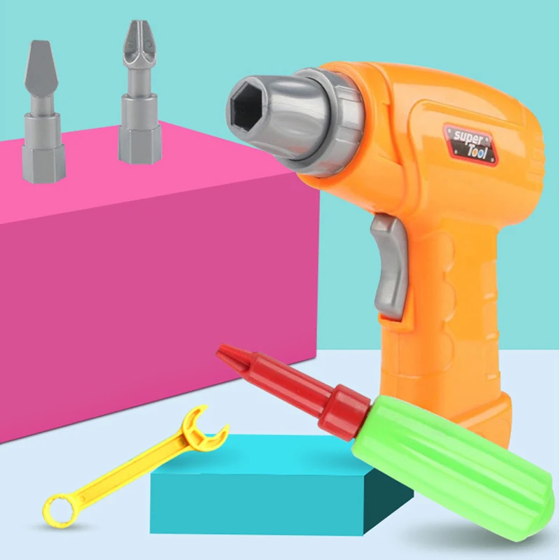 Детская игрушка-сверло детские игрушки DIY 3D головоломка игрушка собранные блоки электрическая дрель головоломка винт гайка развивающие игрушки для мальчиков Подарки