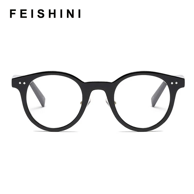 Бренд Feishini, винтажные очки, оправа для женщин, Овальные, прозрачные линзы, оптические очки, оправа для женщин, близорукость, красные очки