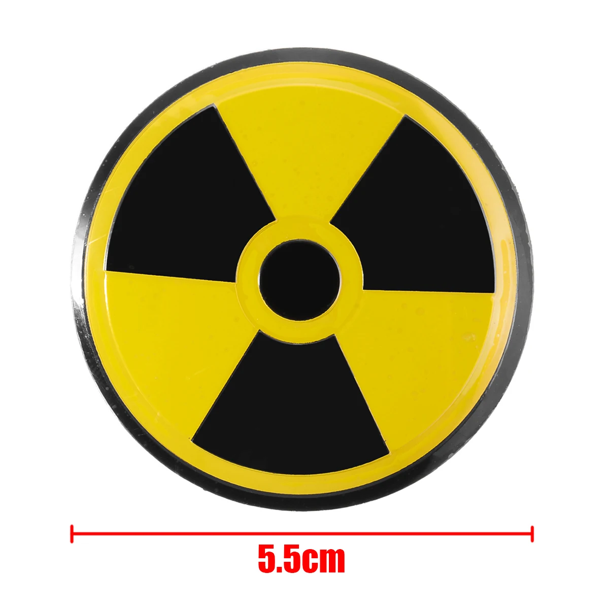 4pcs 5.5cm Nuclear Radiation Logo Car Tyre Wheel Center Hub Cap Emblem Decal Badge Symbol Sticker Creative Patterns Cap Sticker