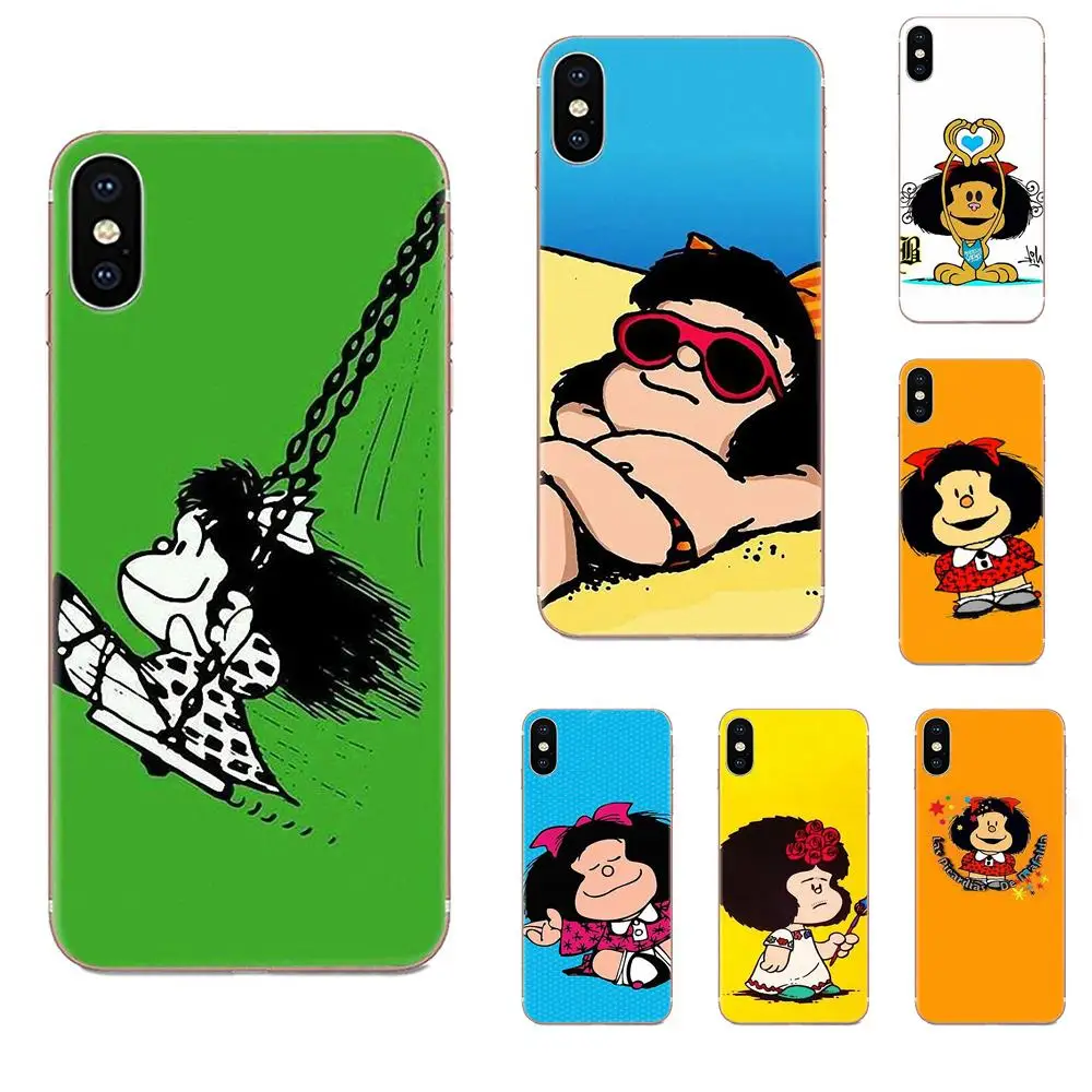 

TPU Silicone Case For Apple iPhone 4 4S 5 5C 5S SE 6 6S 7 8 11 Plus Pro X XS Max XR Mafalda