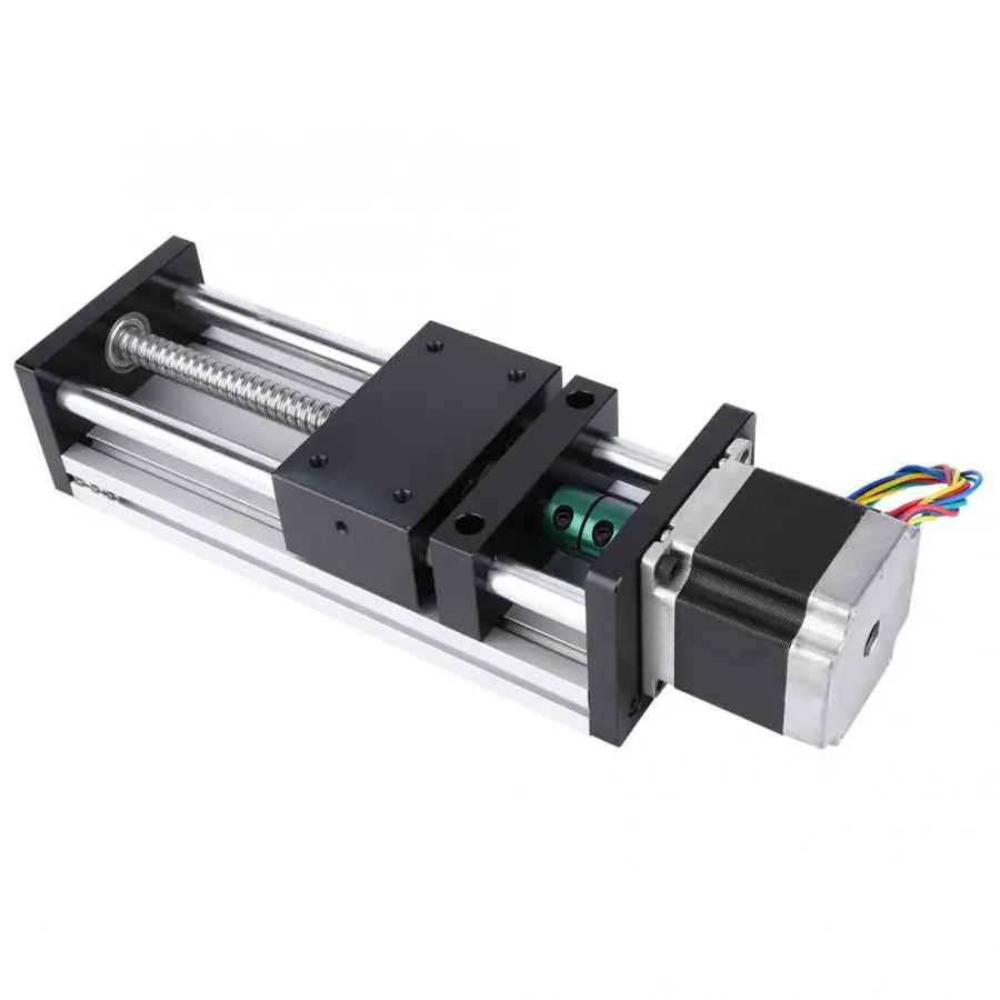Single Shaft Ball Screw Slide Linear Guide Slide Screw Guide Stroke 200mm with 57 Motor 1204