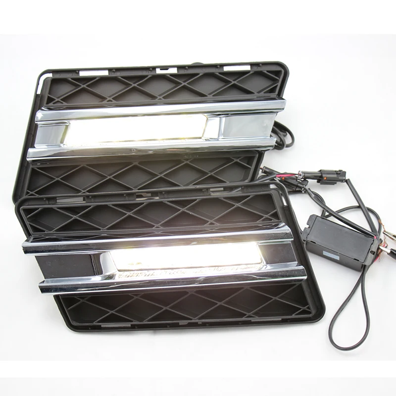 2pcs For Benz GLK Class W204 GLK300 GLK350 GLK500 2008-2012 6000K White Light LED Daytime Driving Running Light DRL Car Fog Lamp