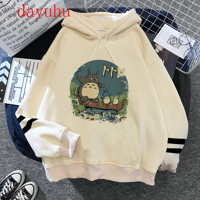 Totoro Studio Ghibli Kawaii Funny Cartoon Hoodies Women Ullzang Cute Anime Graphic Sweatshirt Spirited Away Tops Hoody Female 24