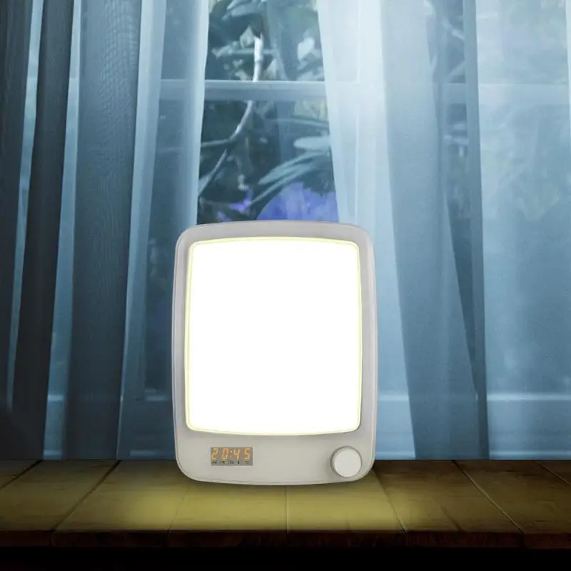 Будильник фототерапия Wake Up лампа перезаряжаемый мини прикроватный ночник