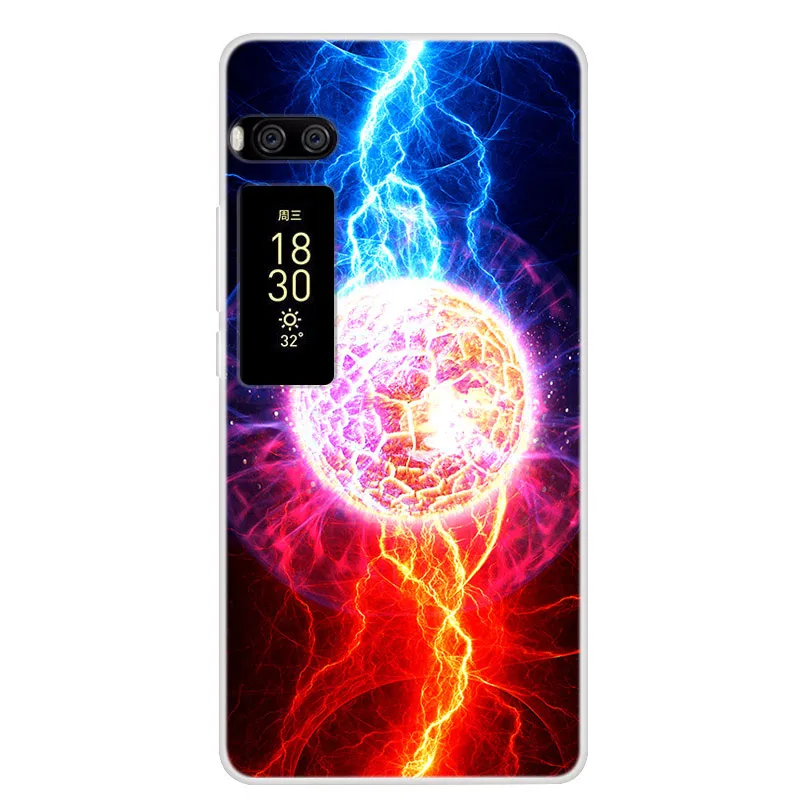 08 Силиконовый чехол для Meizu Pro 7 Чехол Pro7 Plus Мягкий чехол с принтом для Meizu Pro 7 Plus Pro7 Прозрачный Бампер ТПУ чехлы - Цвет: 08