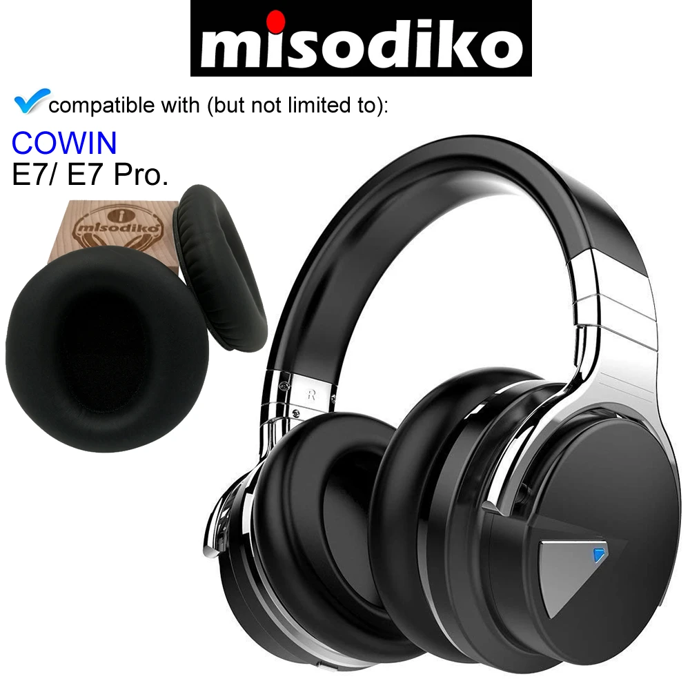 

misodiko Replacement Cushions Ear Pads - for COWIN E7/ E7 Pro, Headphones Repair Parts Earmuff Earpads Cup Pillow Cover