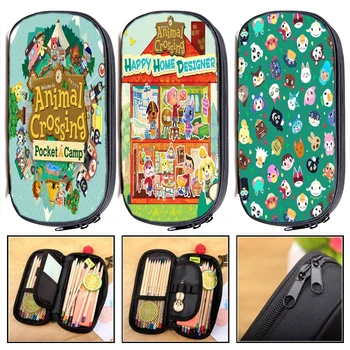 

New Functionary Animal Crossing Mini Storage Bag Kids Anime Pencil Case Cartoon Pen Bag Cute Cosmetic Makeup Bag Stationery Bag