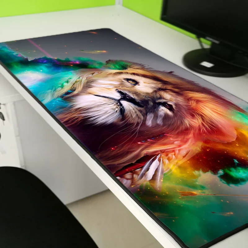 XGZ Anime Cartoon Lion Large Mouse Pad Laptop Gamer  Mat Speed Keyboard  for Lol Csgo Dota 2 Xxl