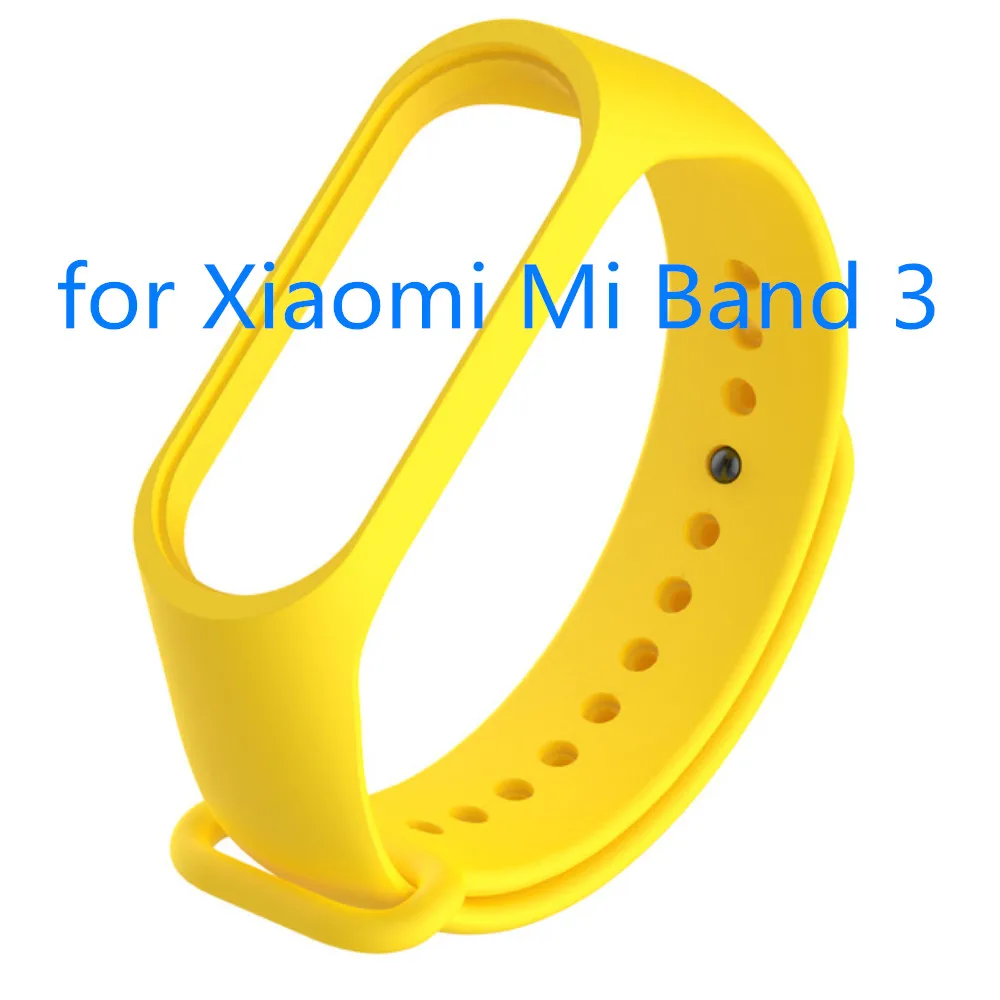 Для Mi Band 3 ремешок мягкий силиконовый спортивный на запястье для чистого цвета