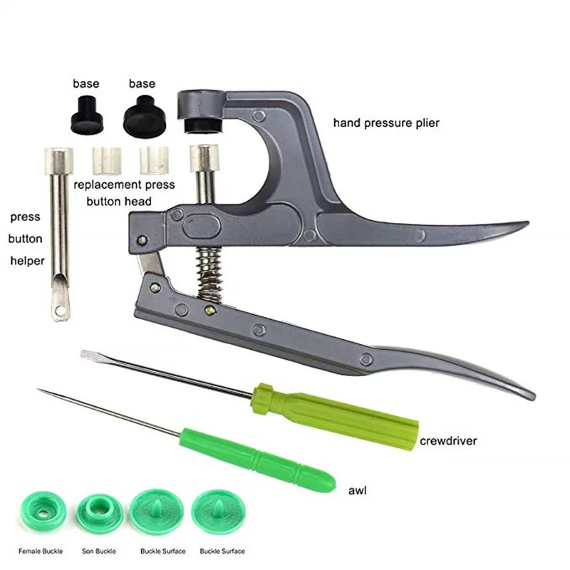 360Pcs 24 Colors Resin Buttons With Pliers Buttons For Clothes DIY Craft Needlework Fastener Snap Pliers Machine Sewing Tools  (2)