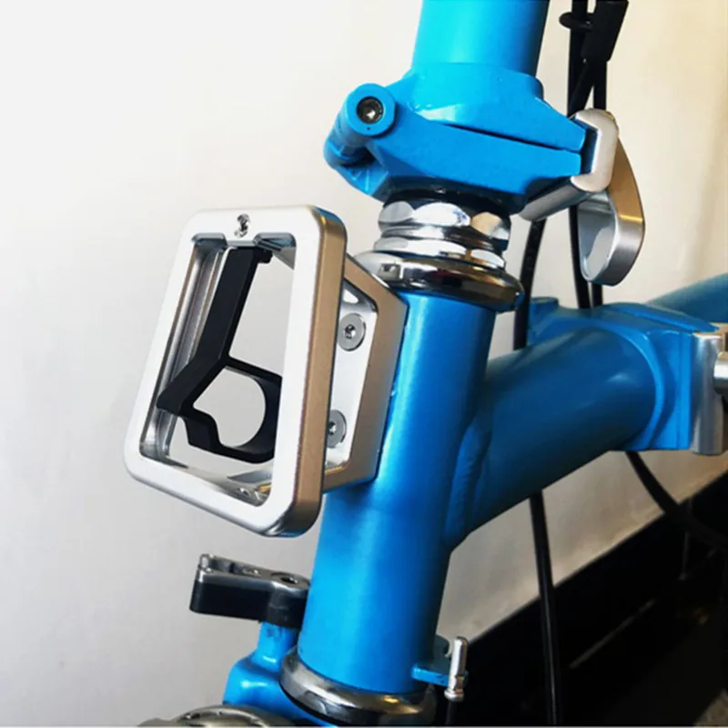 H & H Staffa Autoportante Pieghevole Supporto Integrato In Alluminio Cnc Per Portadocumenti Per Borsa Da Bici Con Blocco Brompton