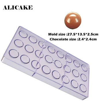 

24 Holes Smooth Ball Polycarbonate Molds For Chocolate 3D Form For Cooking Bakery Tools Plastic Chocolate Mold