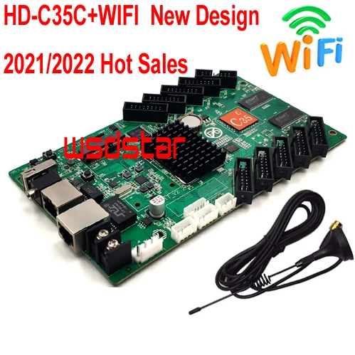 HUIDU HD C35C + WIFI 10 * HUB75E поддержка 1/32 Lan USB асинхронный полноцветный P2 P3 P4 P5 P6 P7.62