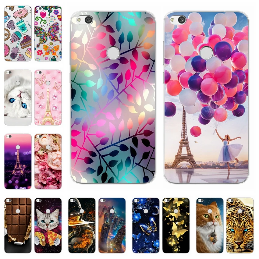 TPU чехол для Huawei P9 lite 2017 Мягкий силиконовый на 2016 с милым рисунком телефона P 9 Funda