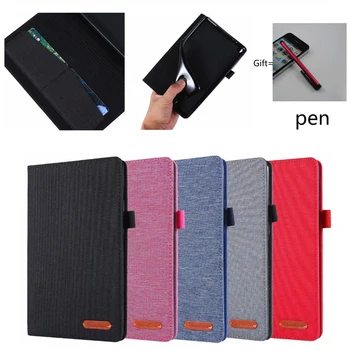 

Slim Cloth Case For Huawei MediaPad M5 lite 8.0 JDN2-AL00 JDN2-W09 Tablet Flip stand cover for huawei M5 lite 8 inch case + film