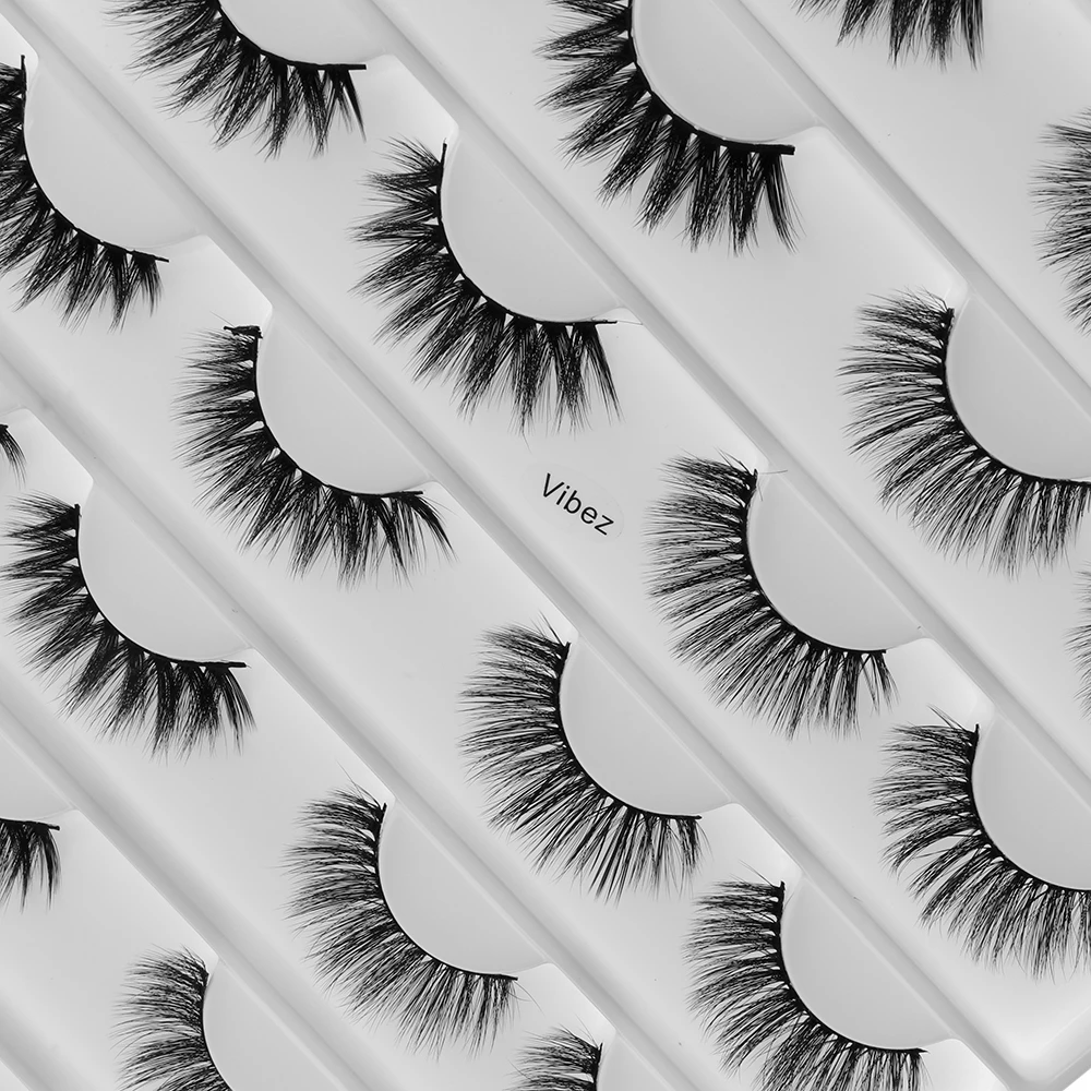 16 пар про горячие женщины Wispies пушистые безжалостные 3D Мягкие искусственные норковые Накладные ресницы ручной работы Длинные Natura Eye Lashes Макияж