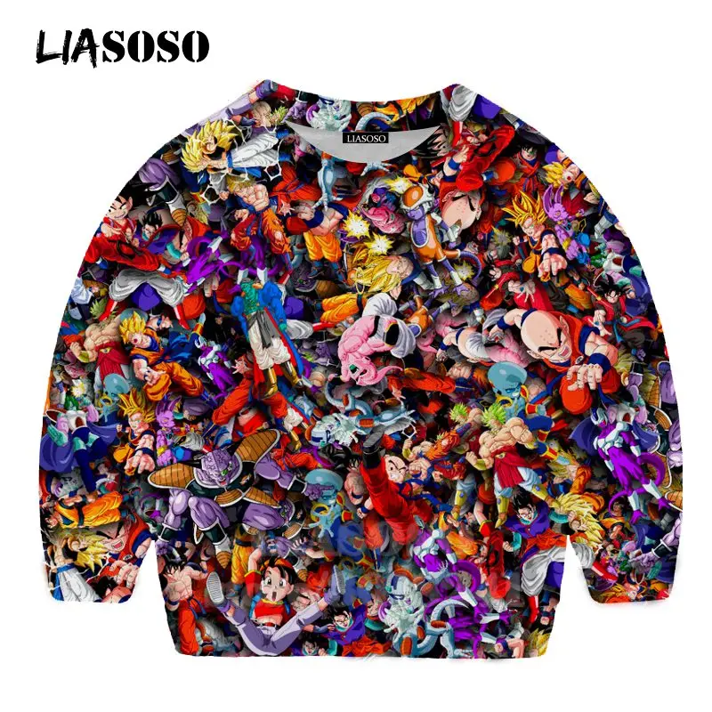 LIASOSO/Детская толстовка Majin Buu для подростков футболка с 3D принтом Dragon Ball Z Детское пальто пуловер для мальчиков и девочек толстовки для малышей B157-16