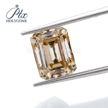 

4x5.5mm 2020 Hot Sale Champagne Emerald Stone High Quality Loose Moissanite Supplier Factory Direct Supply Diamond Ring